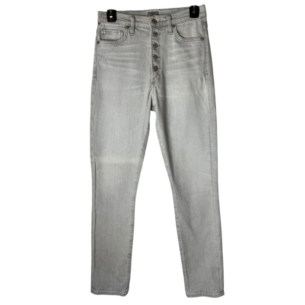 Citizens of‎ Humanity Jeans Women 26 Gray Olivia Button Fly High Rise Slim Ankle - Picture 2 of 11